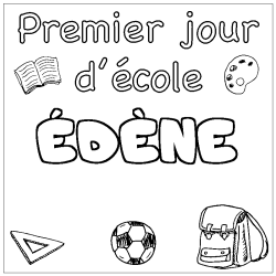 Coloración del nombre ÉDÈNE - decorado primer día de escuela