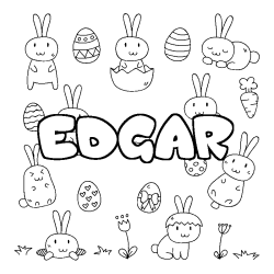 Dibujo para colorear EDGAR - decorado Pascua