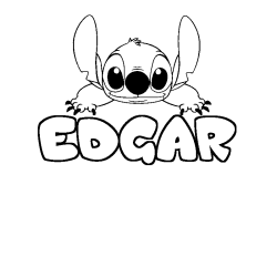 Dibujo para colorear EDGAR - decorado Stitch