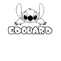 Dibujo para colorear EDOUARD - decorado Stitch