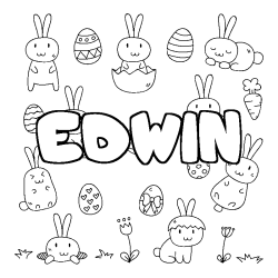 Dibujo para colorear EDWIN - decorado Pascua