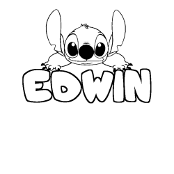 Dibujo para colorear EDWIN - decorado Stitch