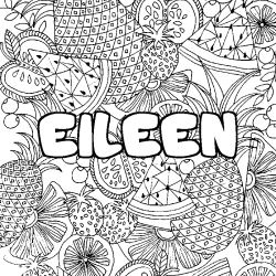 Coloración del nombre EILEEN - decorado mandala de frutas