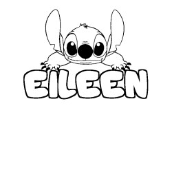 Coloración del nombre EILEEN - decorado Stitch