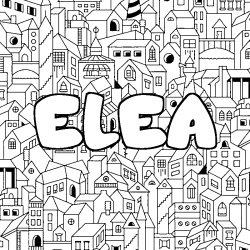 Coloración del nombre ELEA - decorado ciudad