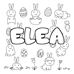 Coloración del nombre ELEA - decorado Pascua