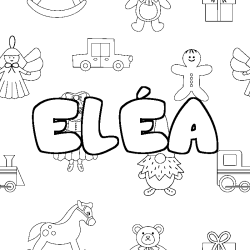 Coloración del nombre ELÉA - decorado juguetes