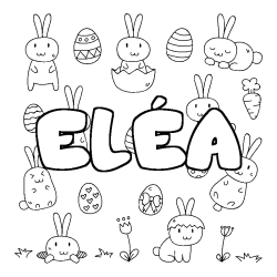 Coloración del nombre ELÉA - decorado Pascua