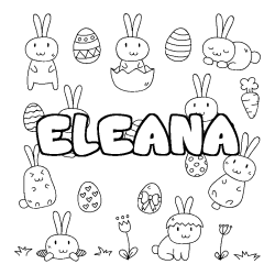 Coloración del nombre ELEANA - decorado Pascua