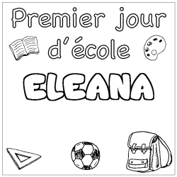 Coloración del nombre ELEANA - decorado primer día de escuela