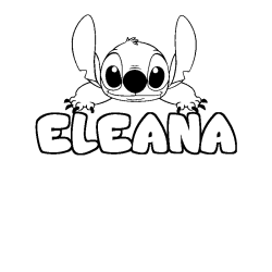 Coloración del nombre ELEANA - decorado Stitch