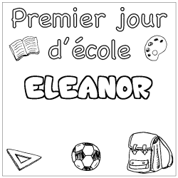 Coloración del nombre ELEANOR - decorado primer día de escuela