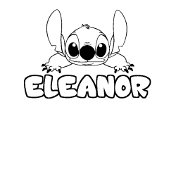 Coloración del nombre ELEANOR - decorado Stitch