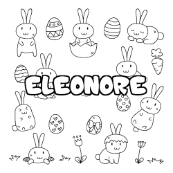 Coloración del nombre ELEONORE - decorado Pascua