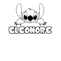 Coloración del nombre ELEONORE - decorado Stitch