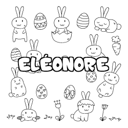 Coloración del nombre ELÉONORE - decorado Pascua