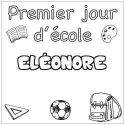 Coloración del nombre ELÉONORE - decorado primer día de escuela