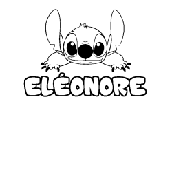 Coloración del nombre ELÉONORE - decorado Stitch