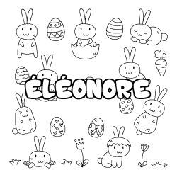 Coloración del nombre ÉLÉONORE - decorado Pascua