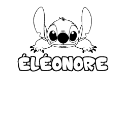 Coloración del nombre ÉLÉONORE - decorado Stitch