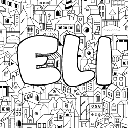 Dibujo para colorear ELI - decorado ciudad