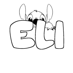 Dibujo para colorear ELI - decorado Stitch