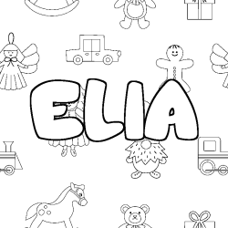 Coloración del nombre ELIA - decorado juguetes