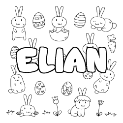 Coloración del nombre ELIAN - decorado Pascua