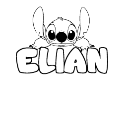 Dibujo para colorear ELIAN - decorado Stitch