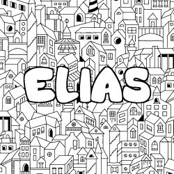 Dibujo para colorear ELIAS - decorado ciudad