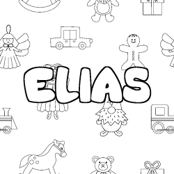 Coloración del nombre ELIAS - decorado juguetes