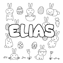 Coloración del nombre ELIAS - decorado Pascua