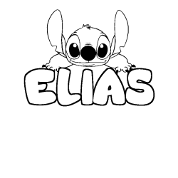 Dibujo para colorear ELIAS - decorado Stitch