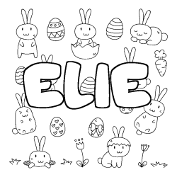 Dibujo para colorear ELIE - decorado Pascua