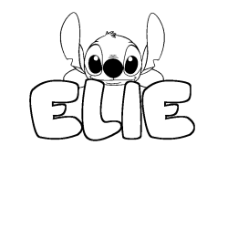 Dibujo para colorear ELIE - decorado Stitch