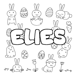 Coloración del nombre ELIES - decorado Pascua