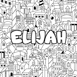 Dibujo para colorear ELIJAH - decorado ciudad