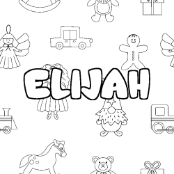 Coloración del nombre ELIJAH - decorado juguetes