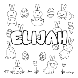 Dibujo para colorear ELIJAH - decorado Pascua