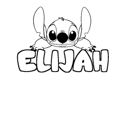 Dibujo para colorear ELIJAH - decorado Stitch