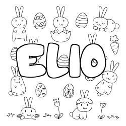 Dibujo para colorear ELIO - decorado Pascua