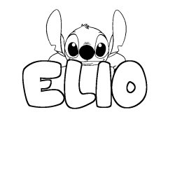 Dibujo para colorear ELIO - decorado Stitch