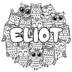 Dibujo para colorear ELIOT - decorado b&uacute;hos