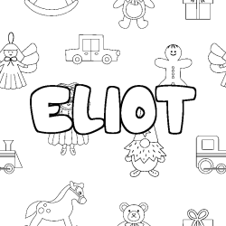 Dibujo para colorear ELIOT - decorado juguetes