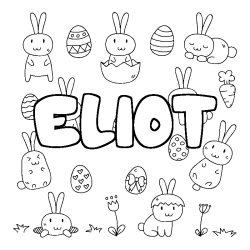 Dibujo para colorear ELIOT - decorado Pascua