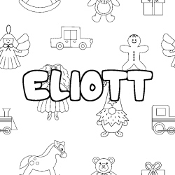 Coloración del nombre ELIOTT - decorado juguetes