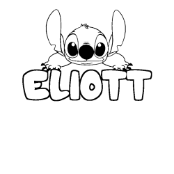 Coloración del nombre ELIOTT - decorado Stitch