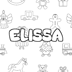 Coloración del nombre ELISSA - decorado juguetes