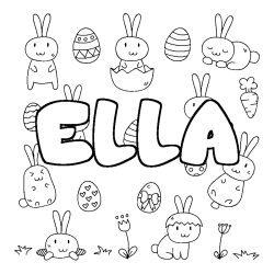 Coloración del nombre ELLA - decorado Pascua