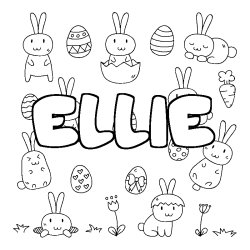 Coloración del nombre ELLIE - decorado Pascua